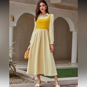 Shein 2 in 1 Blouson Dress Size Large - NWT